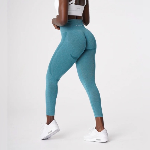 NVGTN Contour Seamless Leggings size M in Teal - Picture 3 of 6